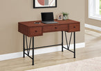 I 7671 Computer Desk - 48"L / Cherry / Black Metal - Furniture Depot (7881149219064)