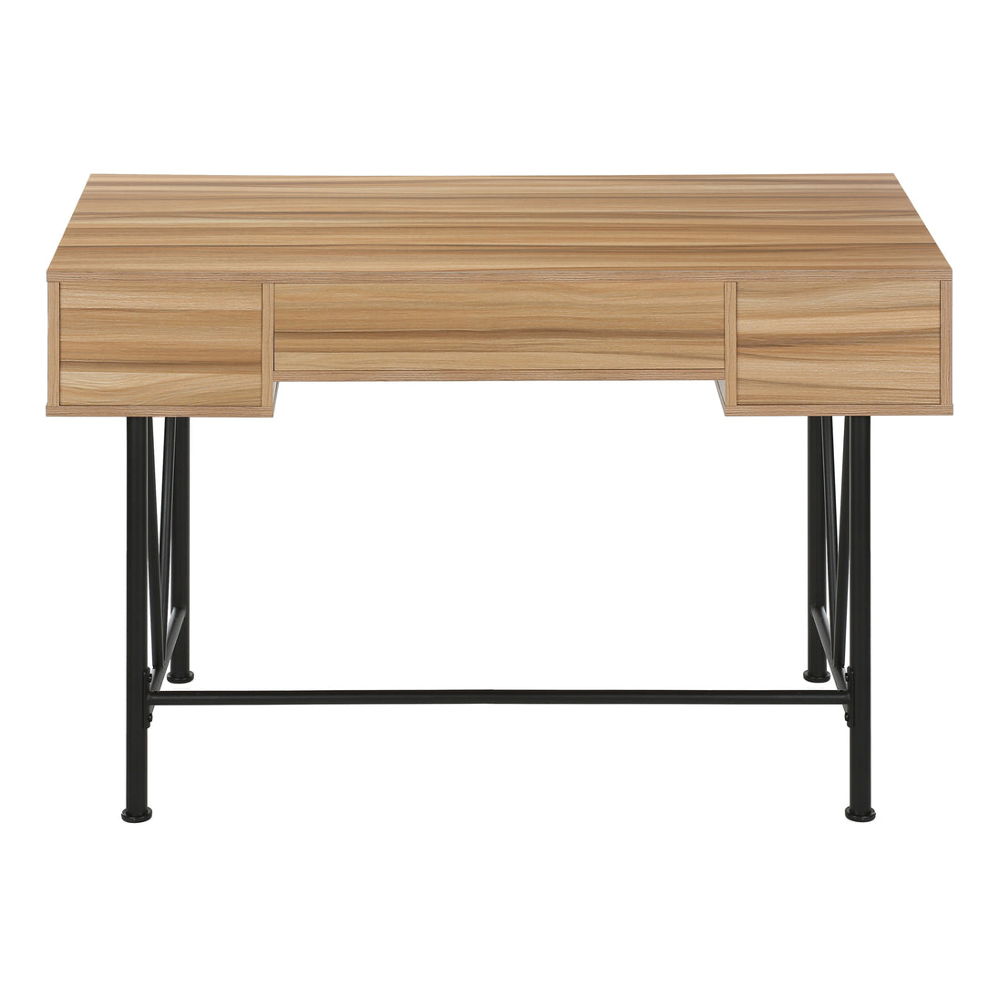 I 7672 Computer Desk - 48"L / Light Reclaimed Wood / Black Metal - Furniture Depot