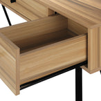 I 7672 Computer Desk - 48"L / Light Reclaimed Wood / Black Metal - Furniture Depot