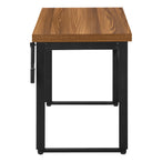 I 7675 Computer Desk - 48"L / Walnut / Adj.Height/ Black Metal - Furniture Depot (7881149579512)