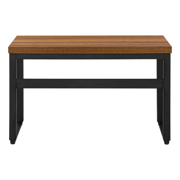 I 7675 Computer Desk - 48"L / Walnut / Adj.Height/ Black Metal - Furniture Depot (7881149579512)