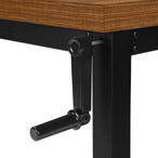 I 7675 Computer Desk - 48"L / Walnut / Adj.Height/ Black Metal - Furniture Depot (7881149579512)