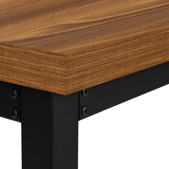 I 7675 Computer Desk - 48"L / Walnut / Adj.Height/ Black Metal - Furniture Depot (7881149579512)