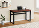 I 7676 Computer Desk - 48"L / Cherry / Adj.Height/ Black Metal - Furniture Depot