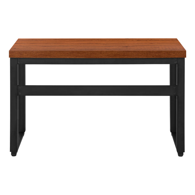 I 7676 Computer Desk - 48"L / Cherry / Adj.Height/ Black Metal - Furniture Depot