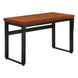 I 7676 Computer Desk - 48"L / Cherry / Adj.Height/ Black Metal - Furniture Depot