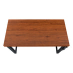 I 7676 Computer Desk - 48"L / Cherry / Adj.Height/ Black Metal - Furniture Depot