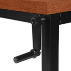 I 7676 Computer Desk - 48"L / Cherry / Adj.Height/ Black Metal - Furniture Depot
