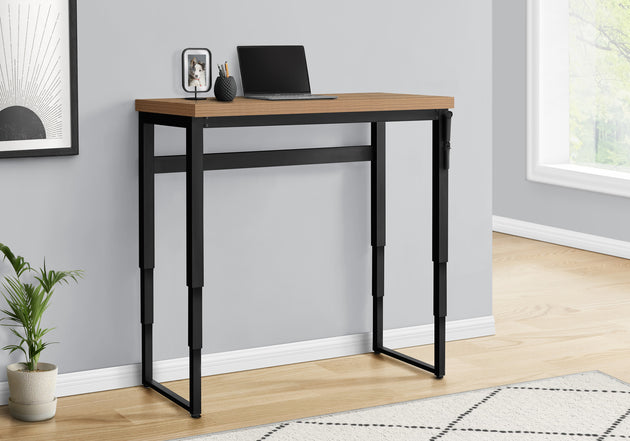 I 7677 Computer Desk - 48"L / Reclaimed Wood / Adj.Height/ Black - Furniture Depot