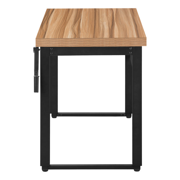 I 7677 Computer Desk - 48"L / Reclaimed Wood / Adj.Height/ Black - Furniture Depot