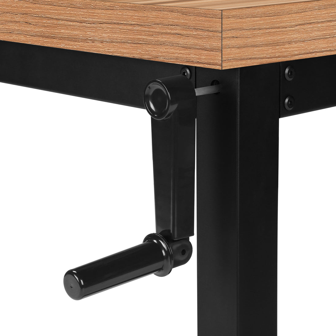 I 7677 Computer Desk - 48"L / Reclaimed Wood / Adj.Height/ Black - Furniture Depot