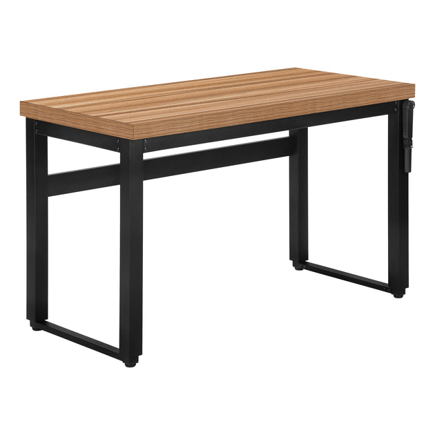 I 7677 Computer Desk - 48"L / Reclaimed Wood / Adj.Height/ Black - Furniture Depot