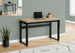 I 7678 Computer Desk - 48"L / Natural / Adj.Height/ Black Metal - Furniture Depot