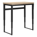 I 7678 Computer Desk - 48"L / Natural / Adj.Height/ Black Metal - Furniture Depot