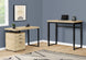 I 7678 Computer Desk - 48"L / Natural / Adj.Height/ Black Metal - Furniture Depot
