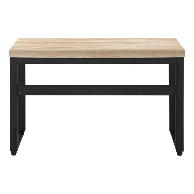 I 7678 Computer Desk - 48"L / Natural / Adj.Height/ Black Metal - Furniture Depot