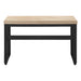 I 7678 Computer Desk - 48"L / Natural / Adj.Height/ Black Metal - Furniture Depot