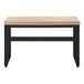 I 7678 Computer Desk - 48"L / Natural / Adj.Height/ Black Metal - Furniture Depot