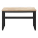 I 7678 Computer Desk - 48"L / Natural / Adj.Height/ Black Metal - Furniture Depot
