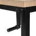 I 7678 Computer Desk - 48"L / Natural / Adj.Height/ Black Metal - Furniture Depot