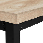 I 7678 Computer Desk - 48"L / Natural / Adj.Height/ Black Metal - Furniture Depot