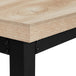 I 7678 Computer Desk - 48"L / Natural / Adj.Height/ Black Metal - Furniture Depot