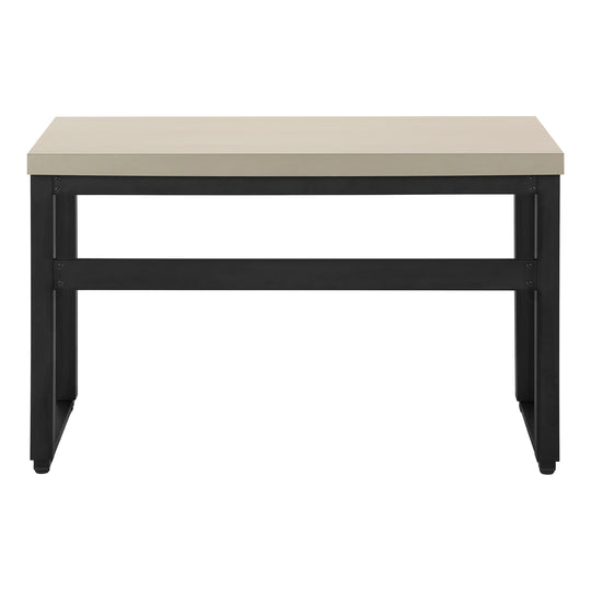 I 7679 Computer Desk - 48"L / Modern Taupe / Adj.Height/ Black - Furniture Depot (7881150529784)