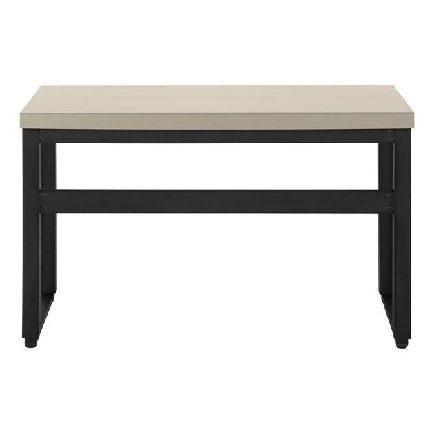I 7679 Computer Desk - 48"L / Modern Taupe / Adj.Height/ Black - Furniture Depot (7881150529784)