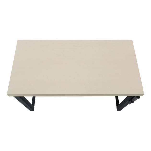 I 7679 Computer Desk - 48"L / Modern Taupe / Adj.Height/ Black - Furniture Depot (7881150529784)
