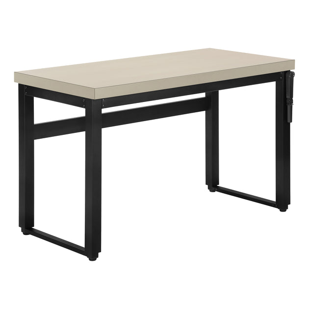 I 7679 Computer Desk - 48"L / Modern Taupe / Adj.Height/ Black - Furniture Depot (7881150529784)