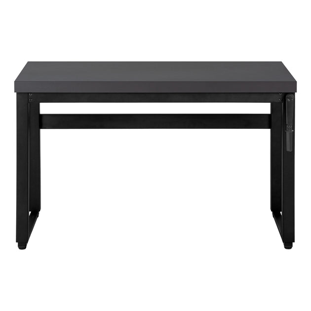 I 7680 Computer Desk - 48"L / Modern Grey / Adj.Height/ Black - Furniture Depot
