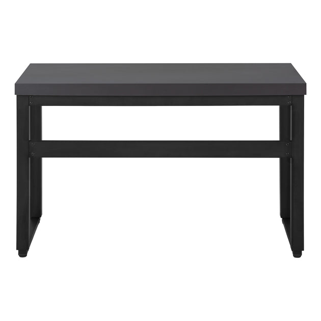 I 7680 Computer Desk - 48"L / Modern Grey / Adj.Height/ Black - Furniture Depot