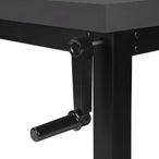 I 7680 Computer Desk - 48"L / Modern Grey / Adj.Height/ Black - Furniture Depot
