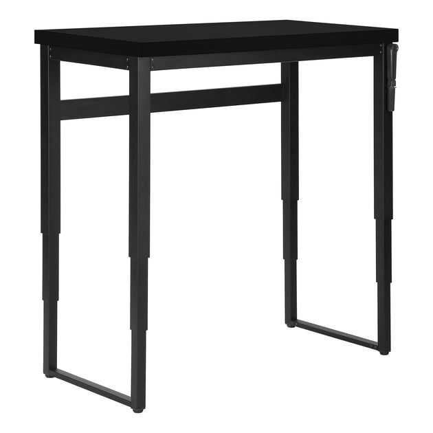 I 7682 Computer Desk - 48"L / Black / Adj.Height/ Black Metal - Furniture Depot