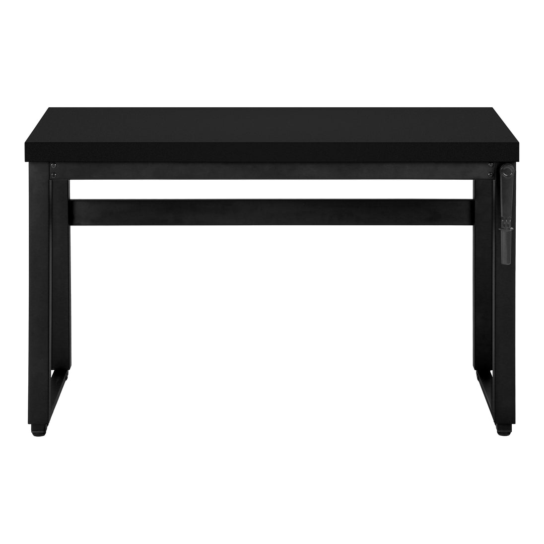 I 7682 Computer Desk - 48"L / Black / Adj.Height/ Black Metal - Furniture Depot