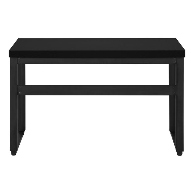 I 7682 Computer Desk - 48"L / Black / Adj.Height/ Black Metal - Furniture Depot