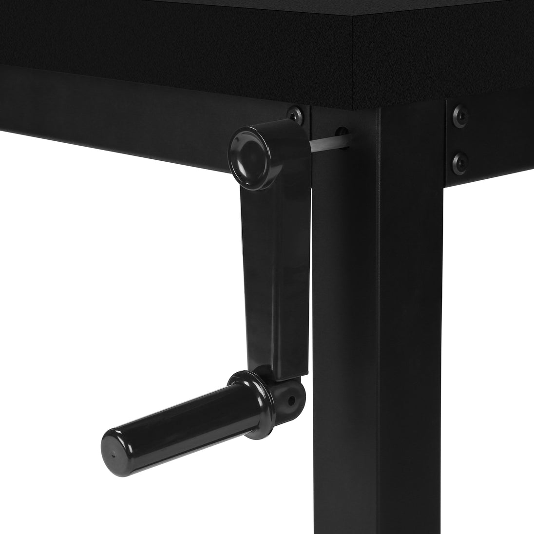 I 7682 Computer Desk - 48"L / Black / Adj.Height/ Black Metal - Furniture Depot