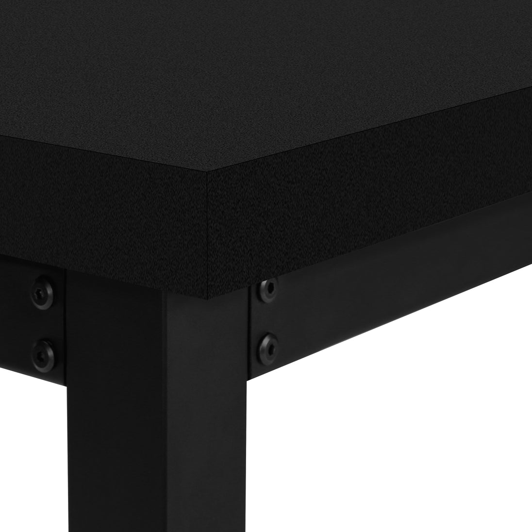 I 7682 Computer Desk - 48"L / Black / Adj.Height/ Black Metal - Furniture Depot