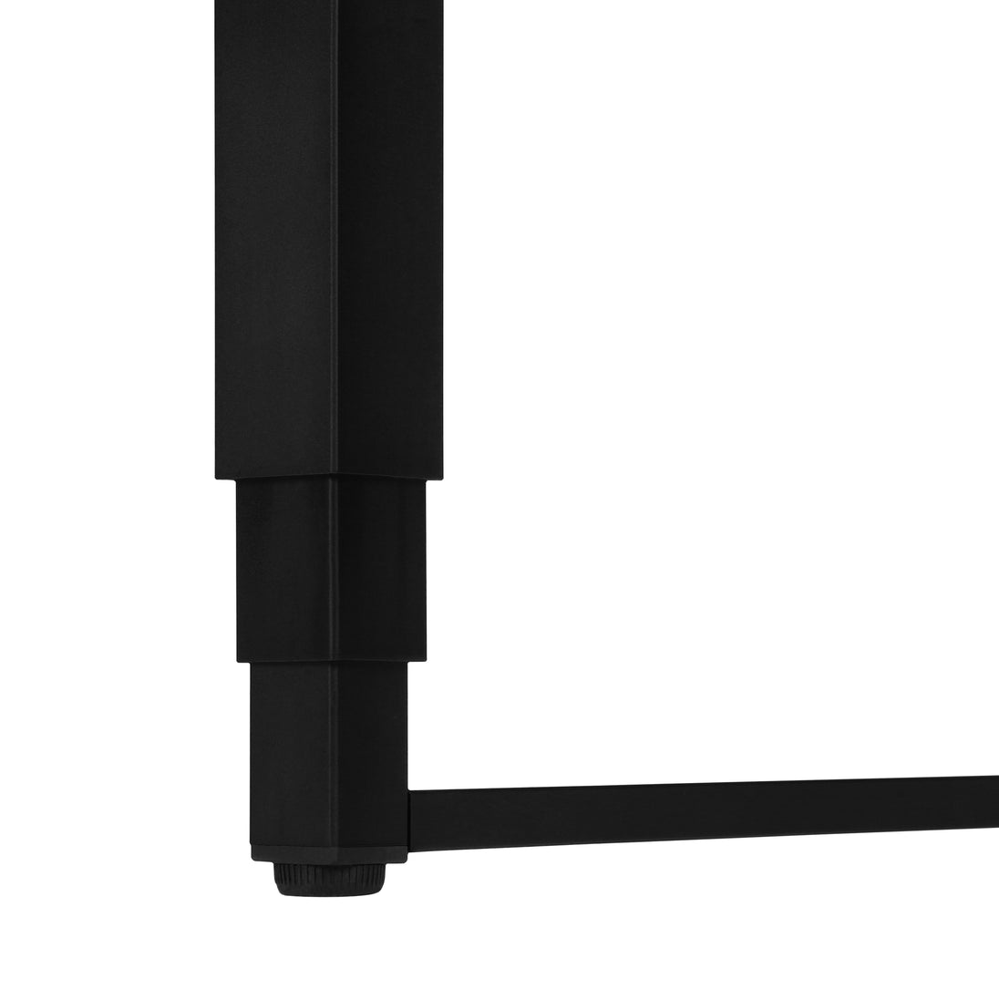 I 7682 Computer Desk - 48"L / Black / Adj.Height/ Black Metal - Furniture Depot