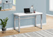 I 7683 Computer Desk - 48"L / White / Adj.Height/ Silver Metal - Furniture Depot