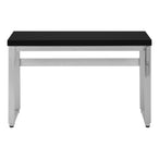 I 7684 Computer Desk - 48"L / Black / Adj.Height/ Silver Metal - Furniture Depot (7881151512824)