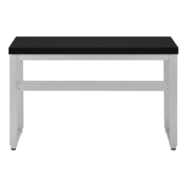 I 7684 Computer Desk - 48"L / Black / Adj.Height/ Silver Metal - Furniture Depot (7881151512824)