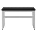 I 7684 Computer Desk - 48"L / Black / Adj.Height/ Silver Metal - Furniture Depot (7881151512824)