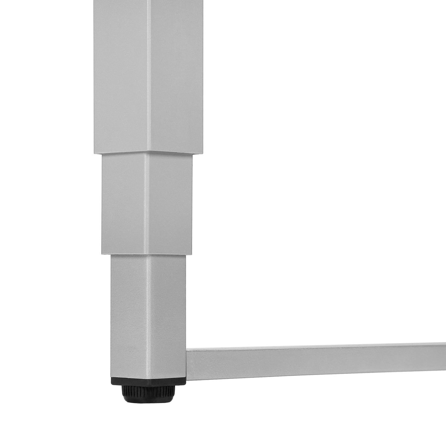 I 7684 Computer Desk - 48"L / Black / Adj.Height/ Silver Metal - Furniture Depot (7881151512824)