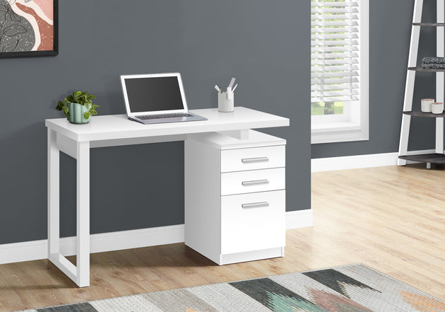 I 7690 Computer Desk - 48"L / White Left Or Right Facing - Furniture Depot