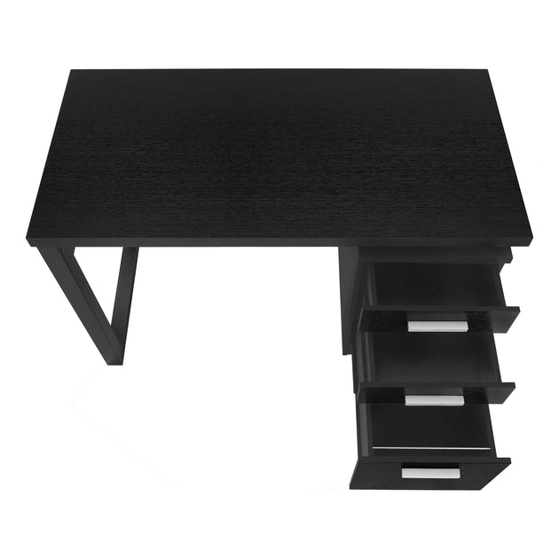 I 7691 Computer Desk - 48"L / Black Left Or Right Facing - Furniture Depot