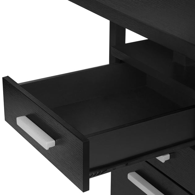 I 7691 Computer Desk - 48"L / Black Left Or Right Facing - Furniture Depot