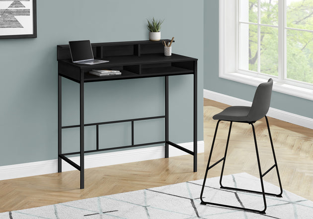 I 7700 Computer Desk - 48"L / Black / Black Standing Height - Furniture Depot