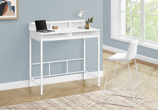 I 7701 Computer Desk - 48"L / White / White Standing Height - Furniture Depot