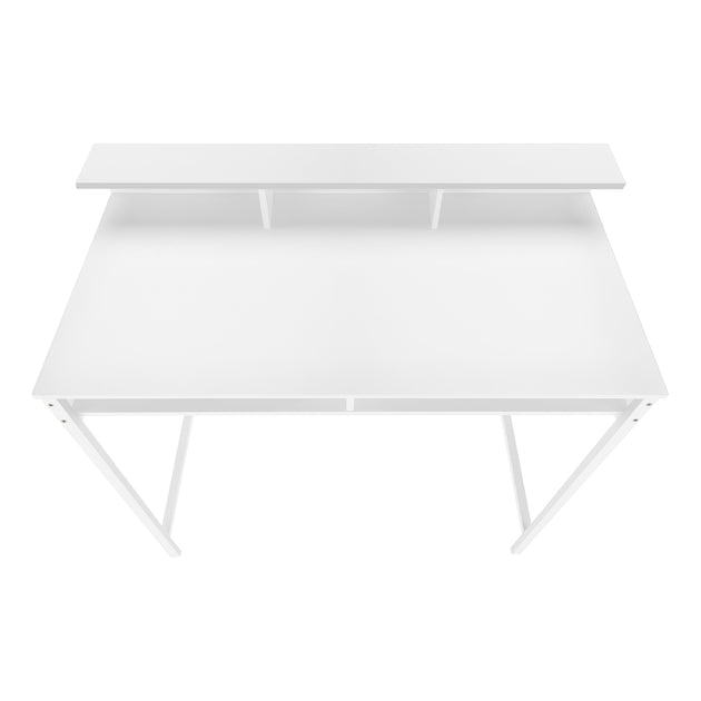 I 7701 Computer Desk - 48"L / White / White Standing Height - Furniture Depot